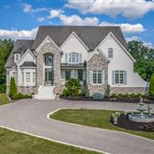 Nashville Manor Home on 16 Acres with Views + a Lake, Horse Fields and and a Log Cabin