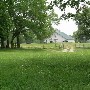Barn across from field airport